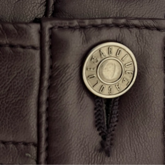 Agolde Recycled Leather 90’s Pinch Waist Pants in Nightshade size 24 - Picture 4 of 10